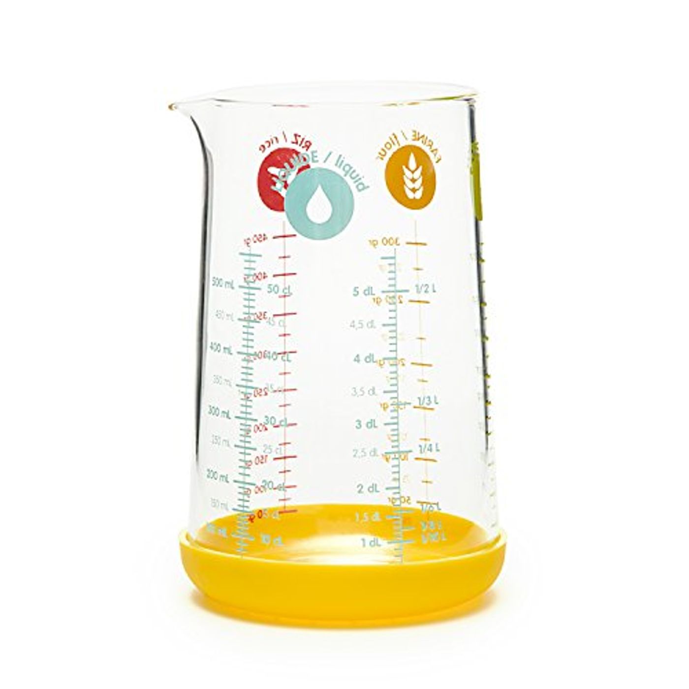 Verre doseur base silicone 500 ml