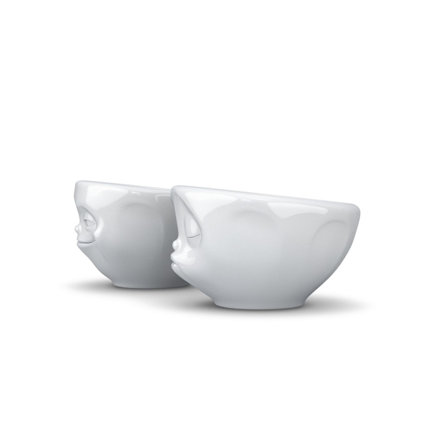 2 Petits Bols Porcelaine Tassen – 200 Ml – Bisou Et Malin – Blanc