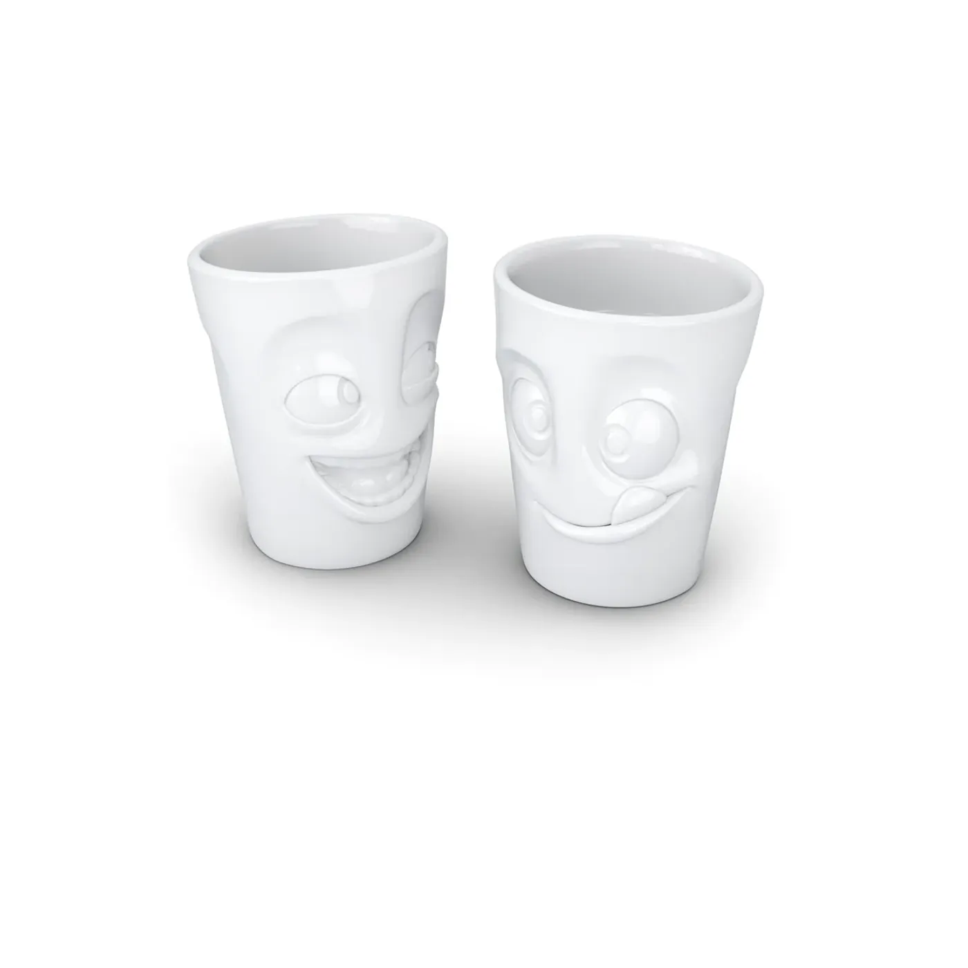 Coffret de 2 Mugs visage Rieur et Gourmand 35cl Tassen - Ambiance & Styles