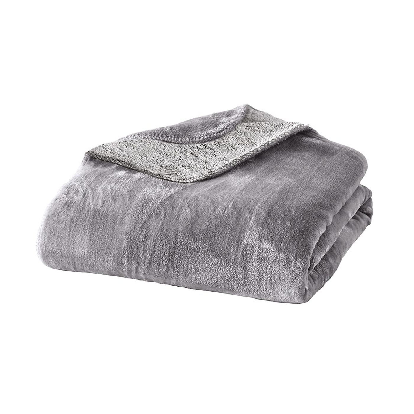 Plaid cosy gris 150 x 200 cm