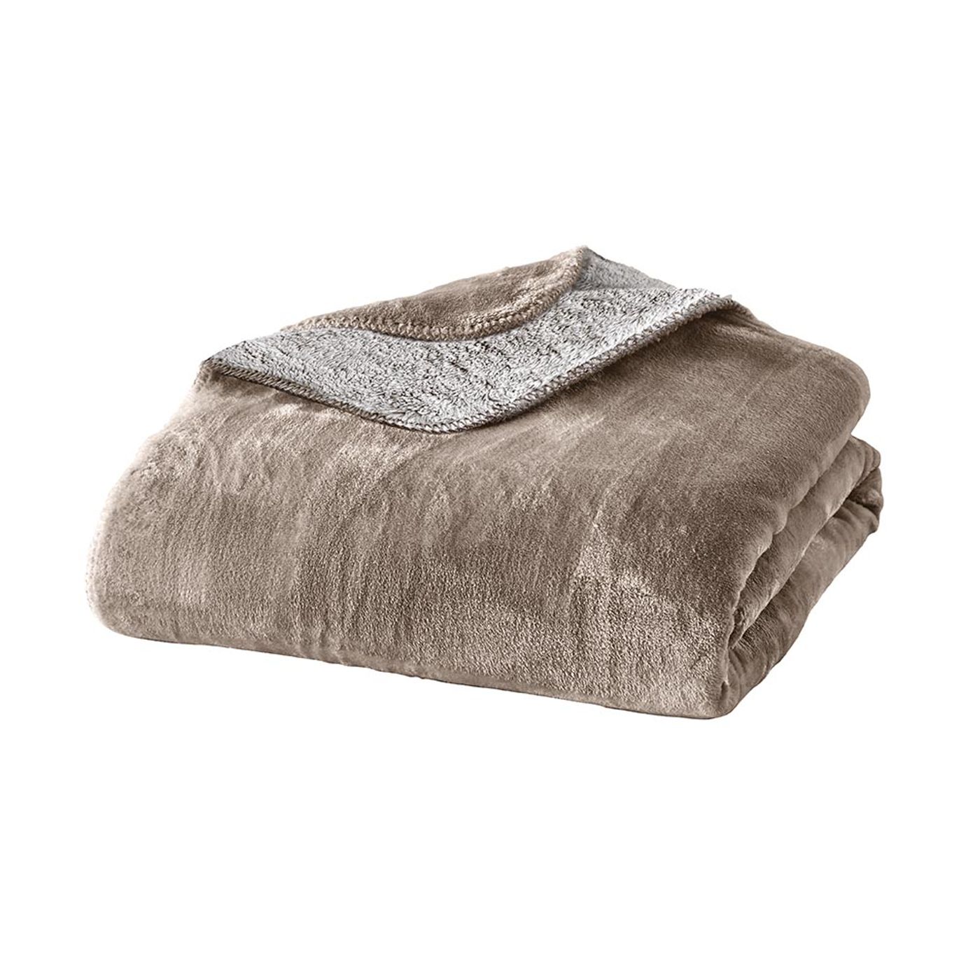 Plaid cosy taupe 150 x 200 cm
