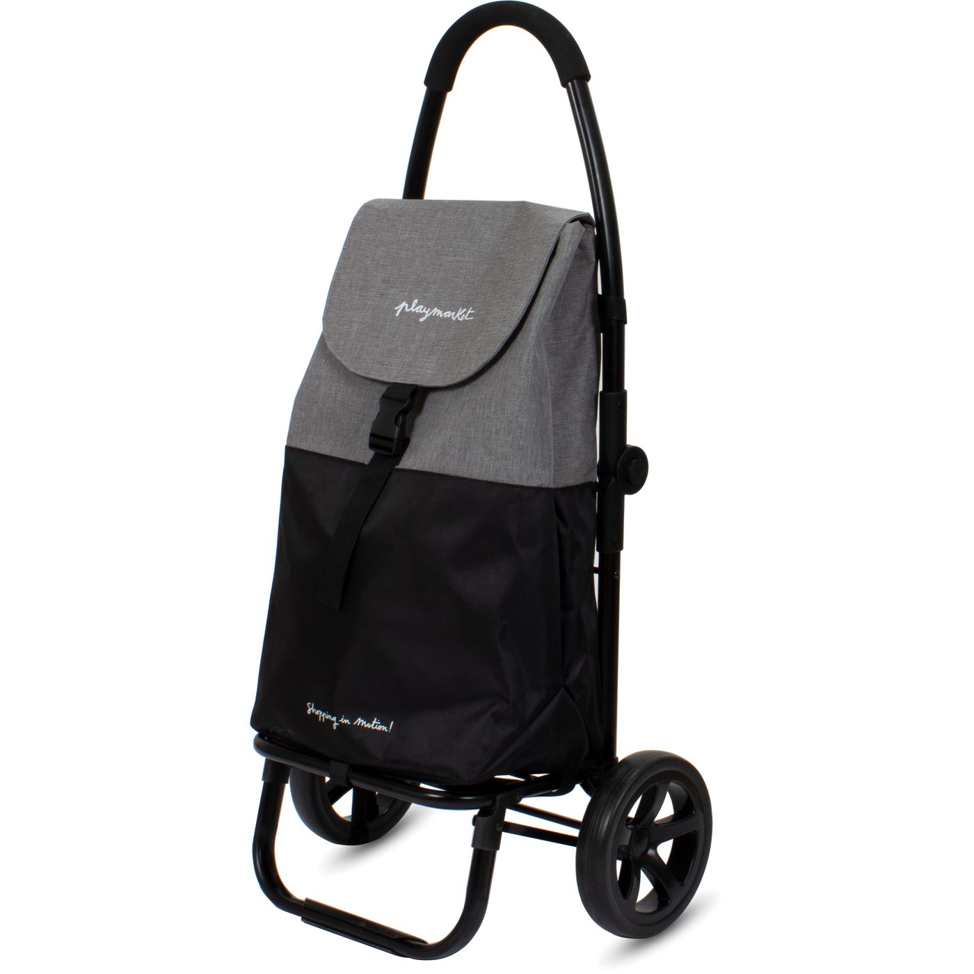 Poussette de marché go two noir & gris