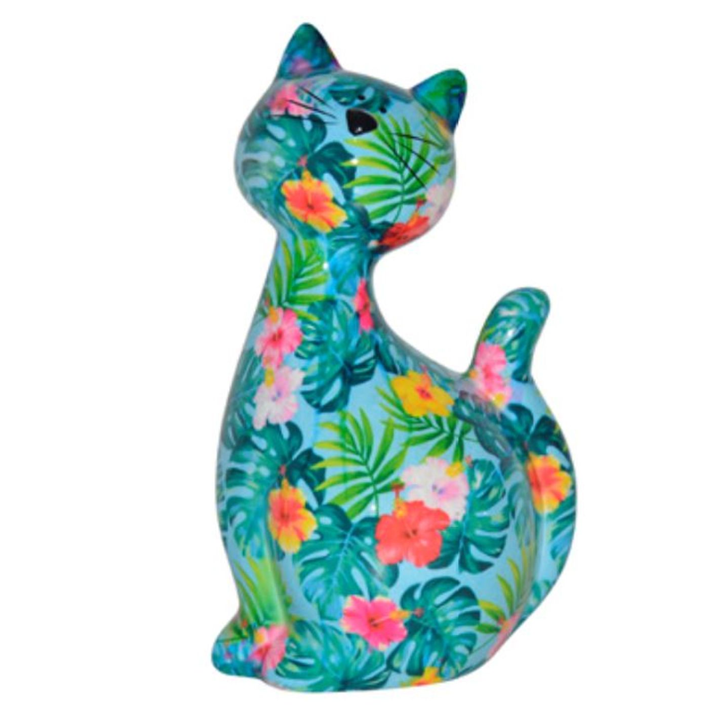 Tirelire chat Caramel Bleu