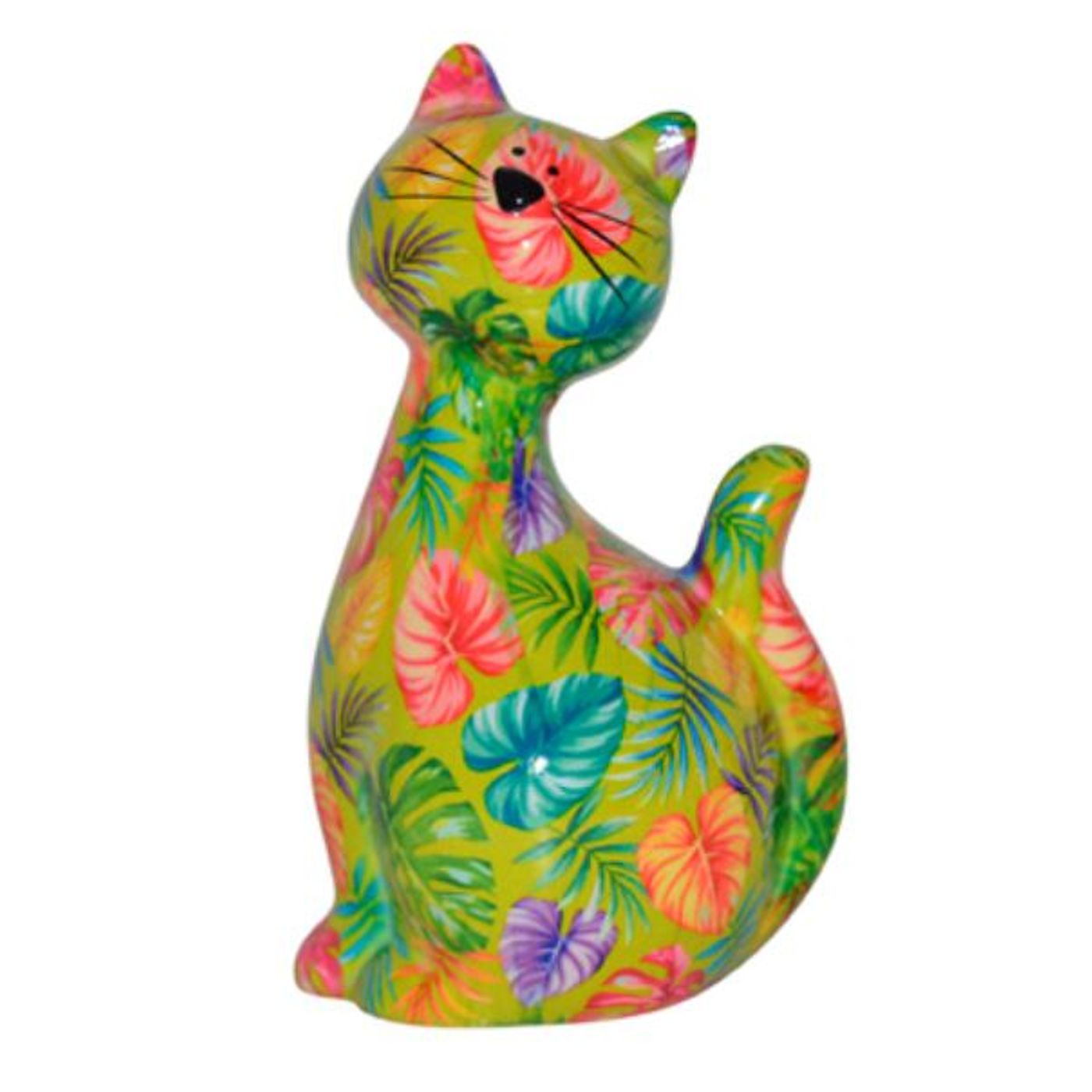 Tirelire chat Caramel Vert