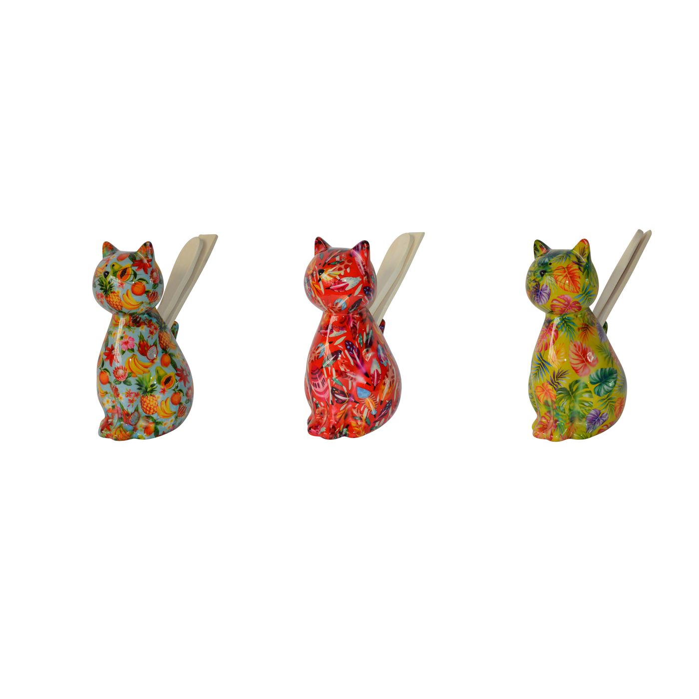 Porte ustensiles chat caramel