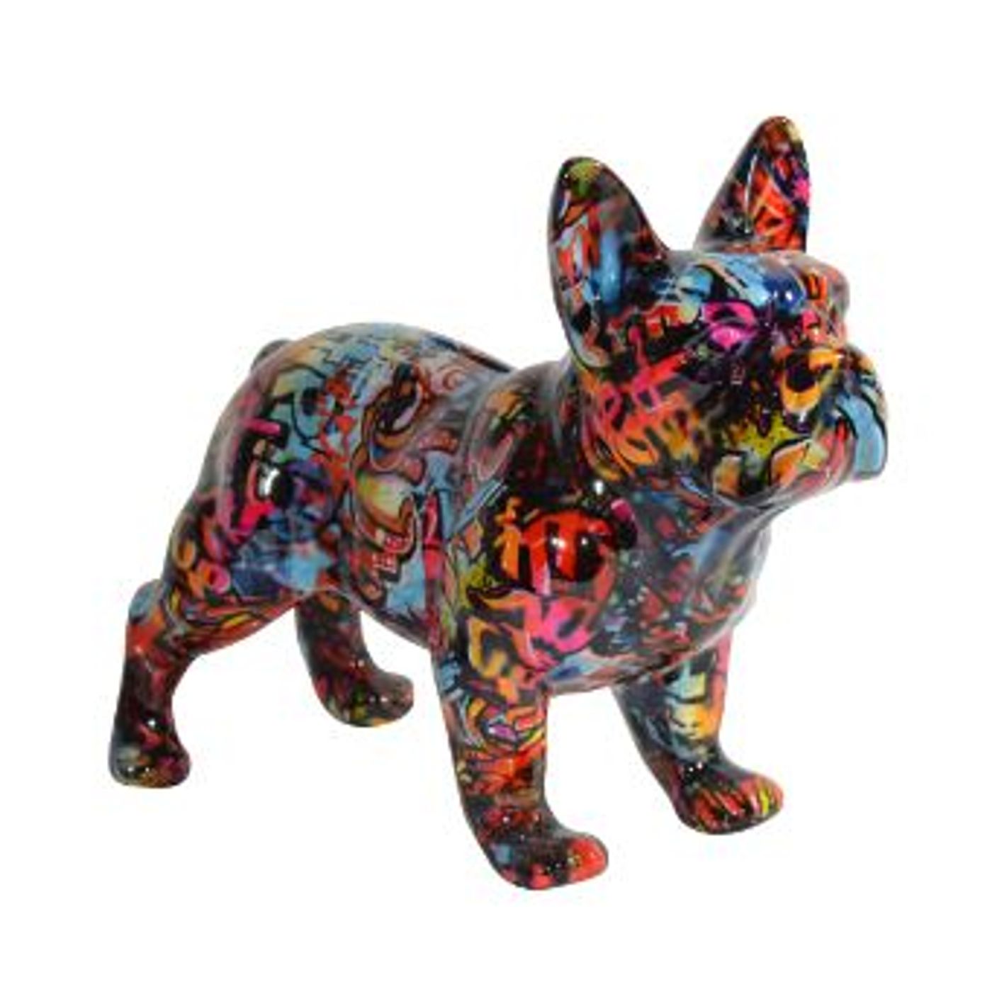 Tirelire bulldog francais rouge