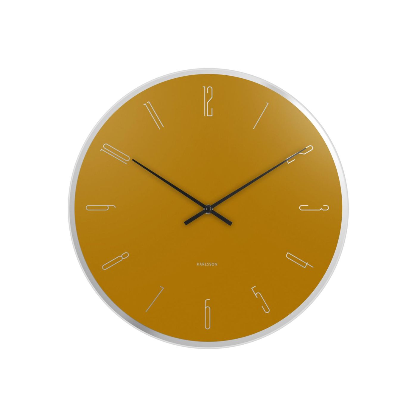 Horloge numéros ocre