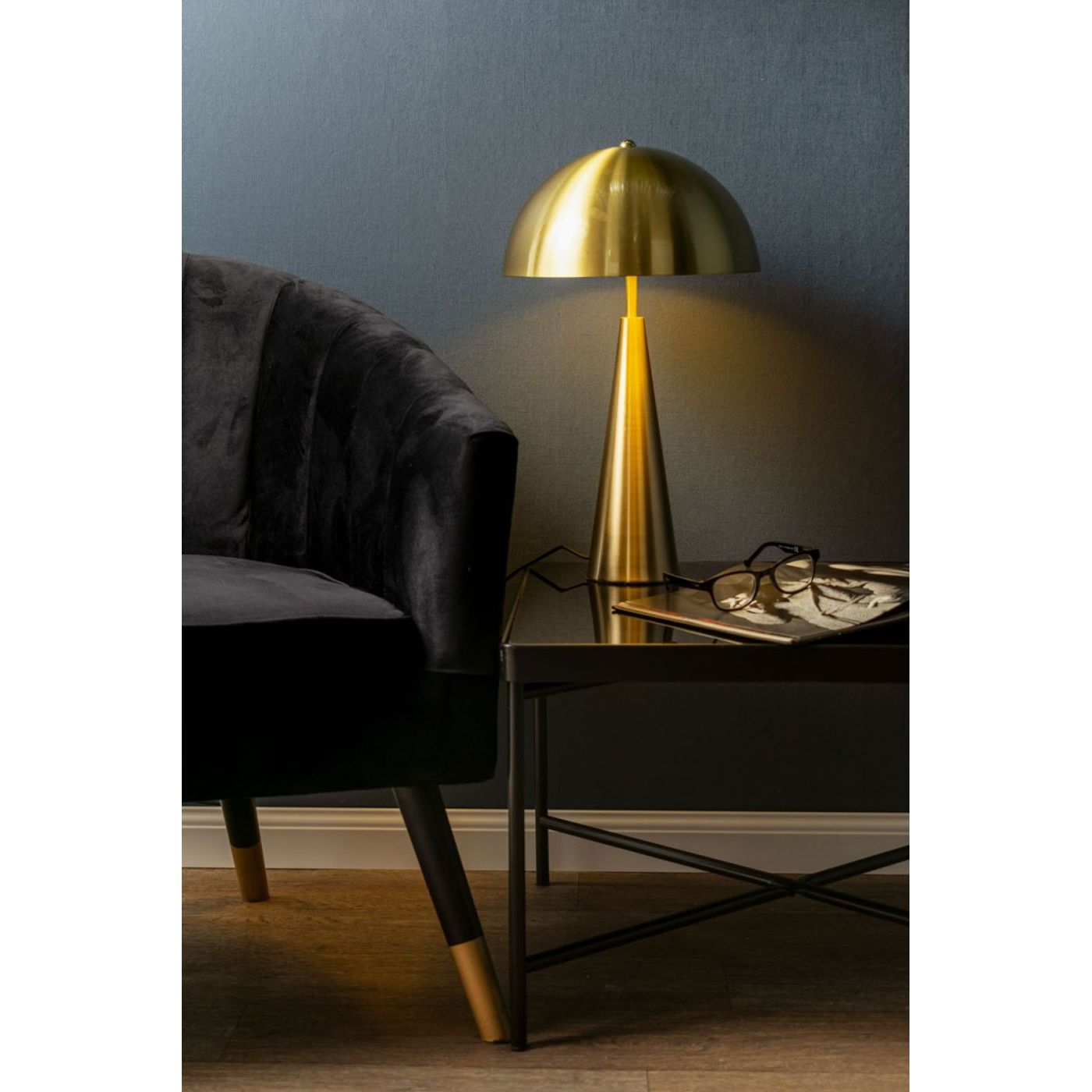lampe à poser sublime H. 51 cm doré
