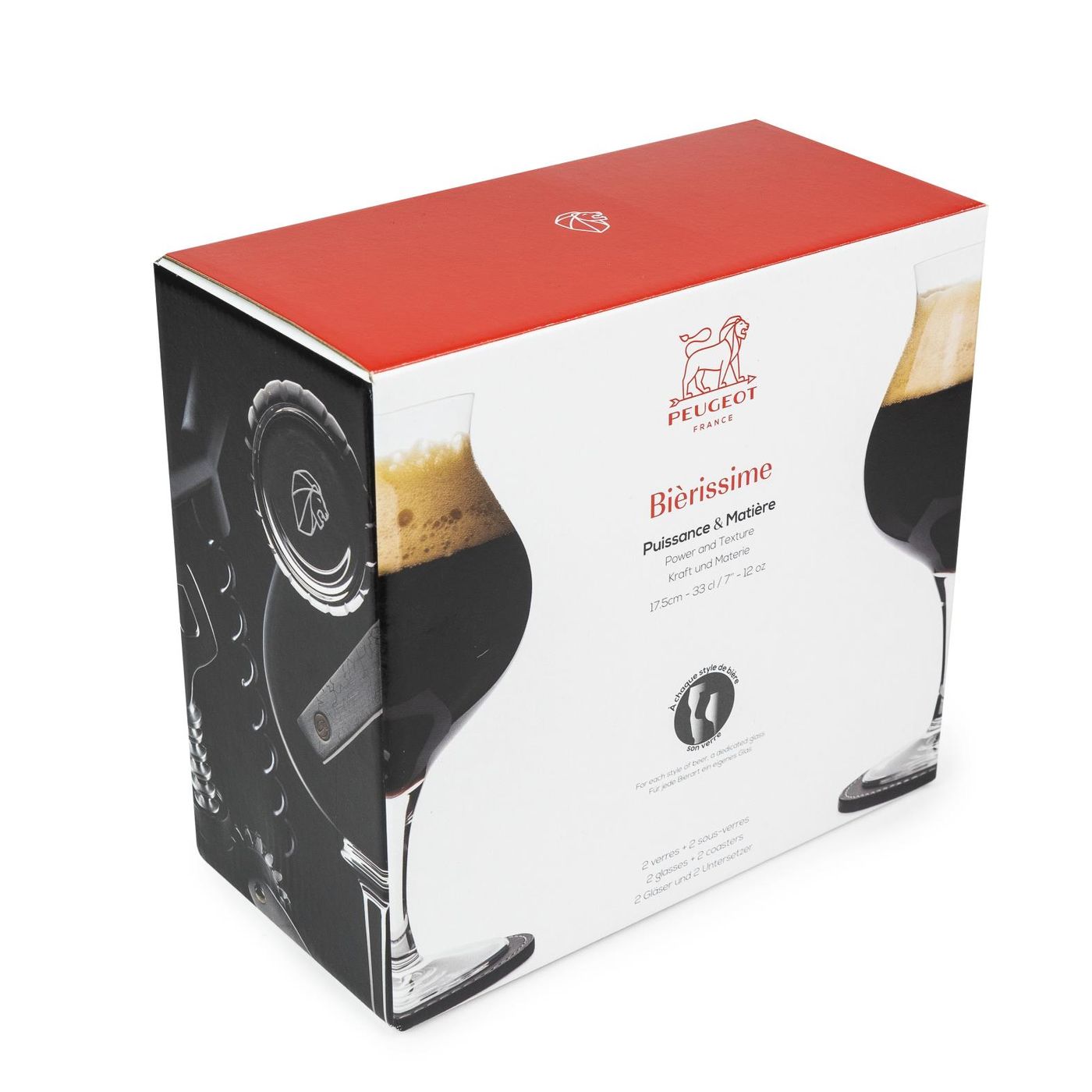 Set de 2 verres à biere Puissance 33cl
