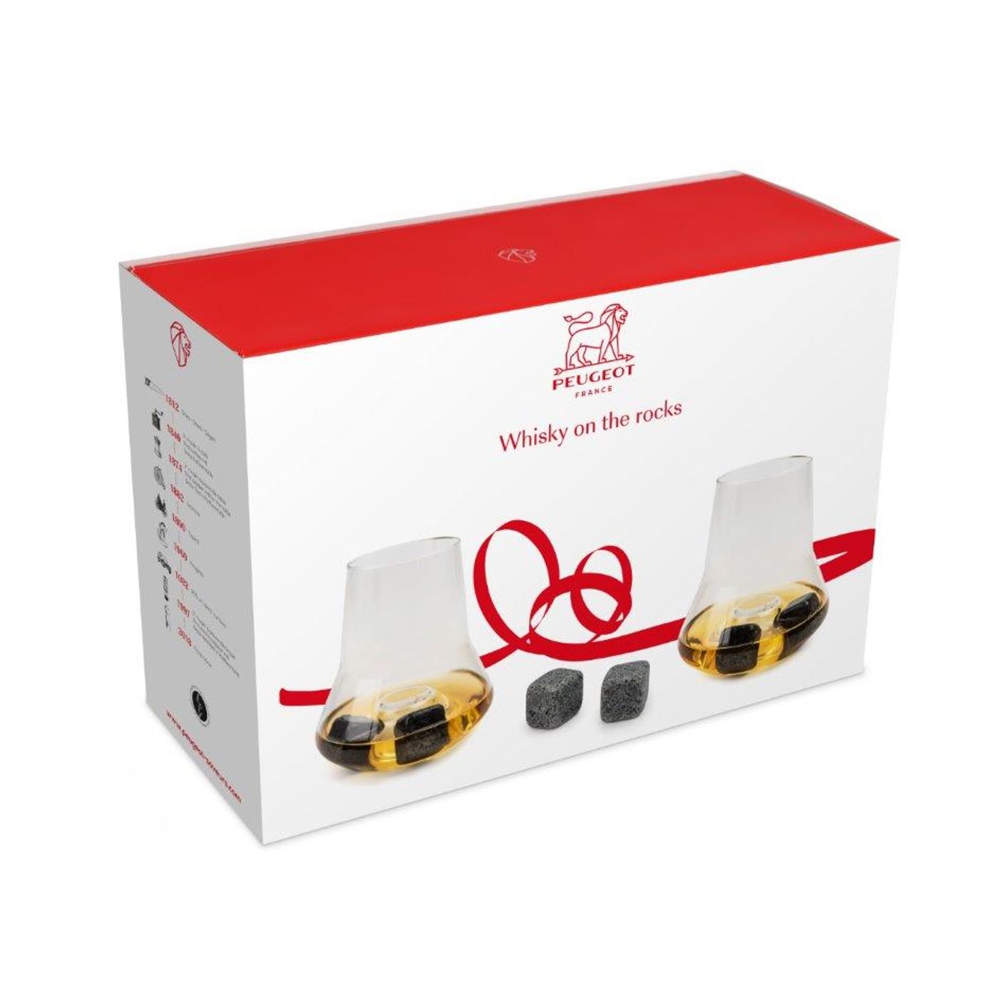 Coffret 2 verres à whisky + 6 glaçons granite ON THE ROCKS