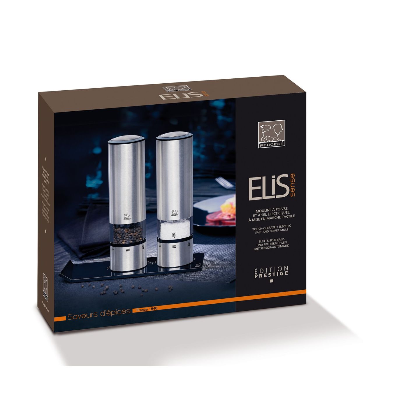 Coffret moulin électrique Elis Sense Poivre/Sel