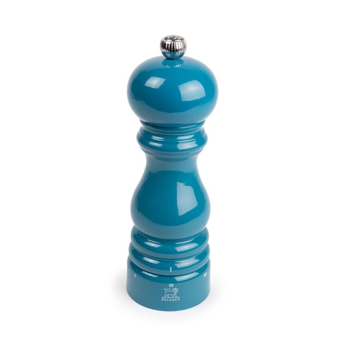 Moulin à poivre manuel u'Select Paris Rama bois laqué bleu pacifique 18 cm