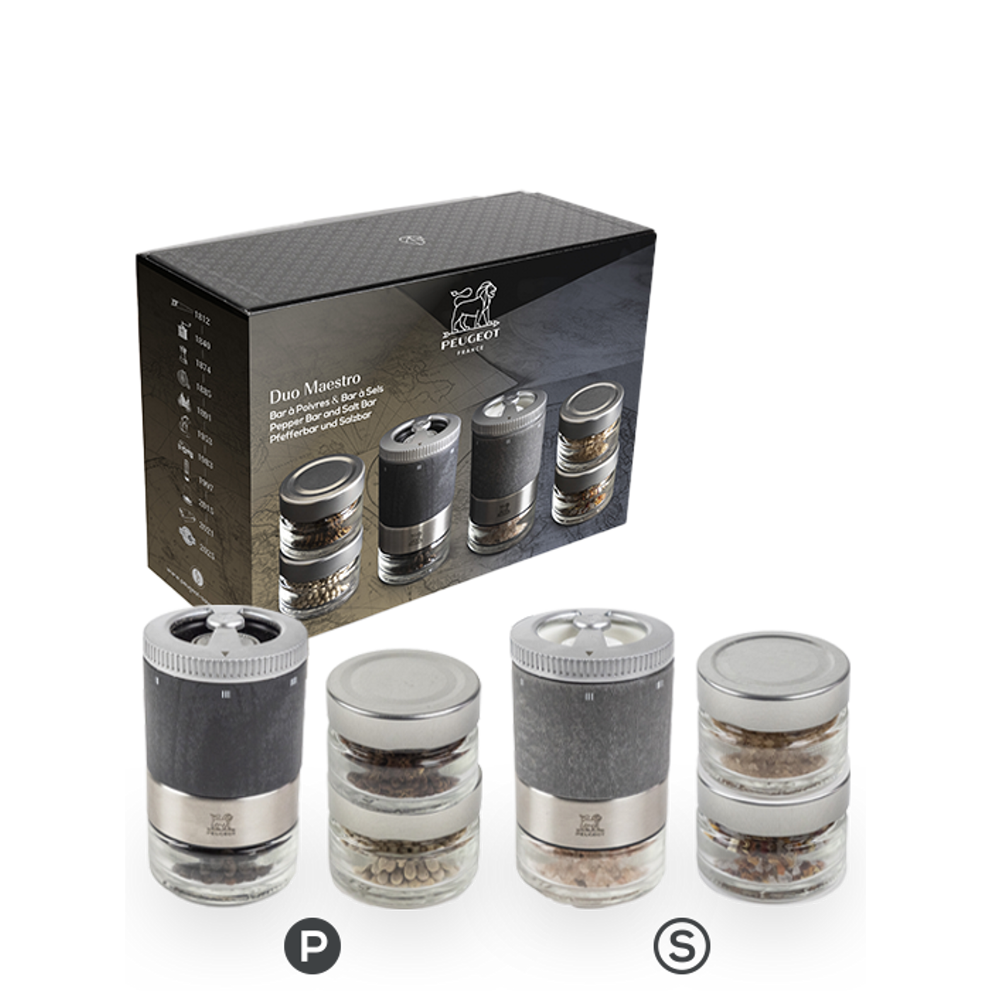 Coffret Noël Duo Maestro – Bar à poivres et bar à sels
