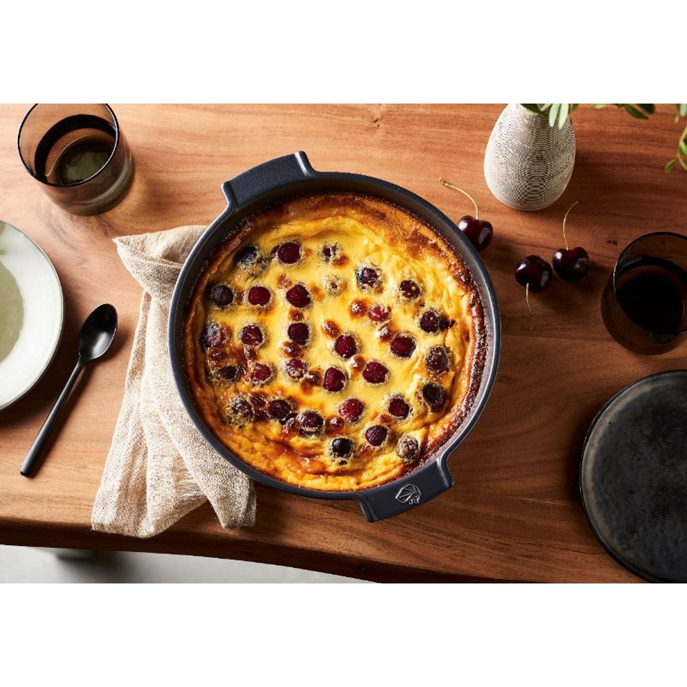 Plat à four rond ardoise 34 cm