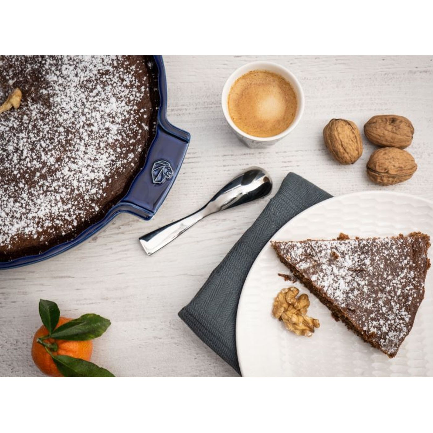 Plat à tarte bleu 30 cm