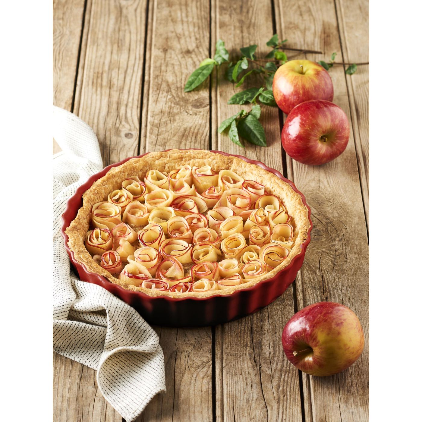 Plat à tarte Délices 30 cm bleu océan