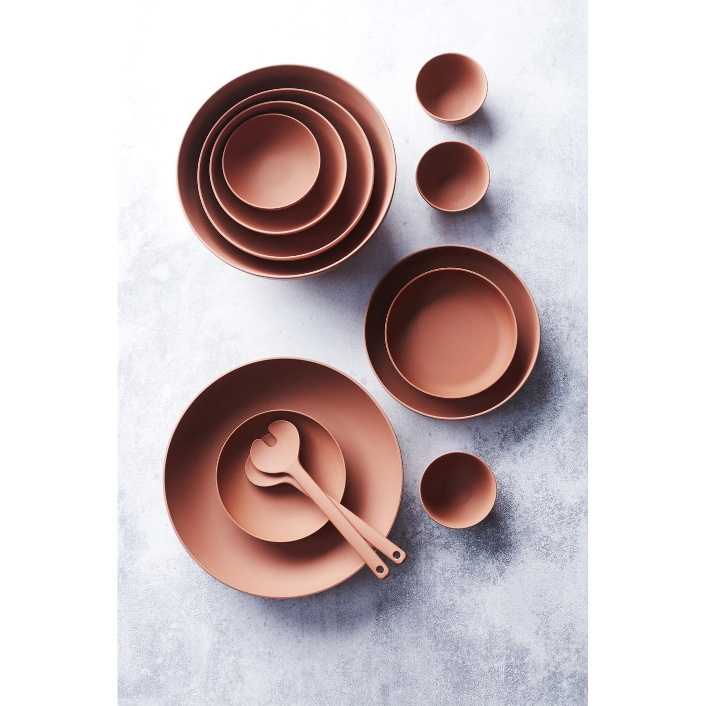 Couverts à salade Bambou Terracotta 27 cm