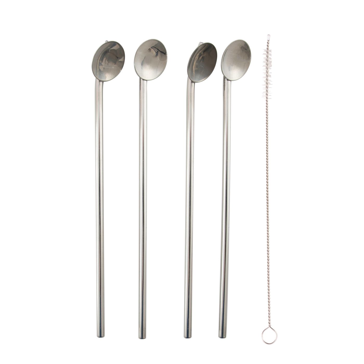 Set de 4 cuillères avec pailles intégrées