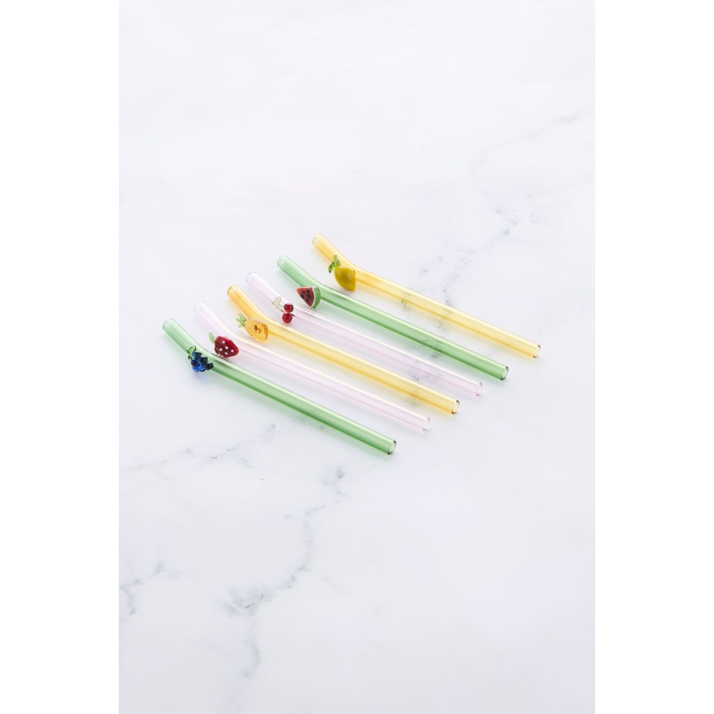 Lot de 6 pailles fruits