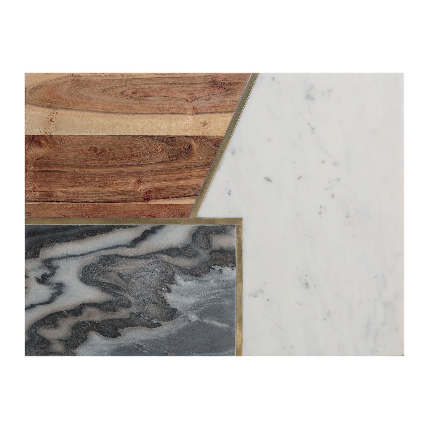 Planche de service marbre/acacia 39,5 x 30 cm