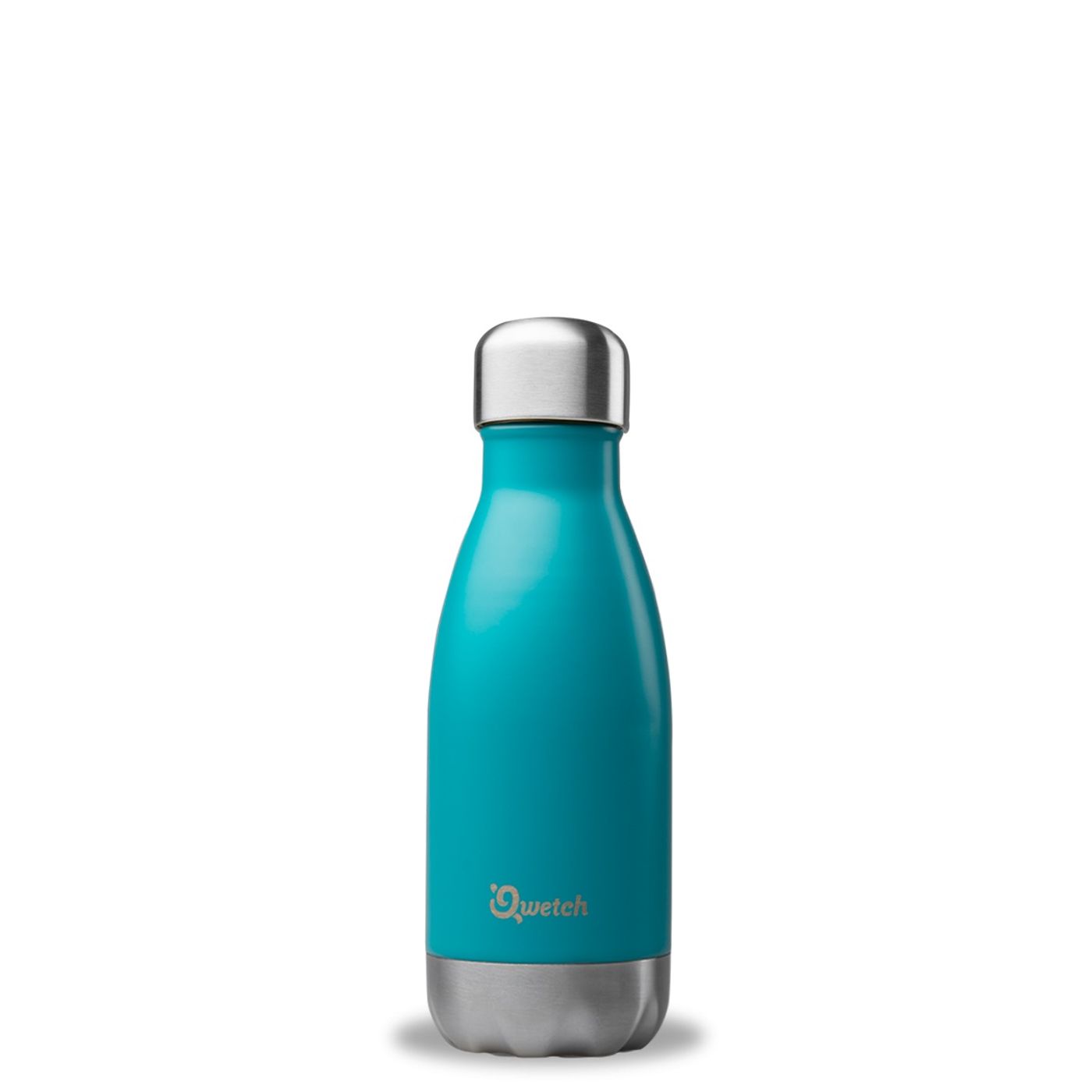 Bouteille isotherme double paroi original bleu turquoise 260 ml