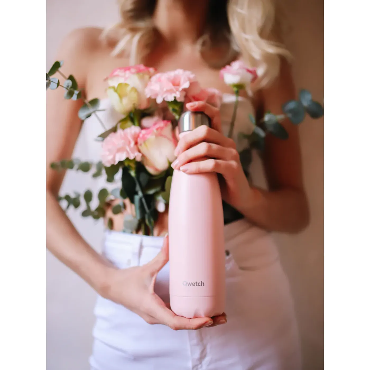 Bouteille isotherme rose pastel 750ml