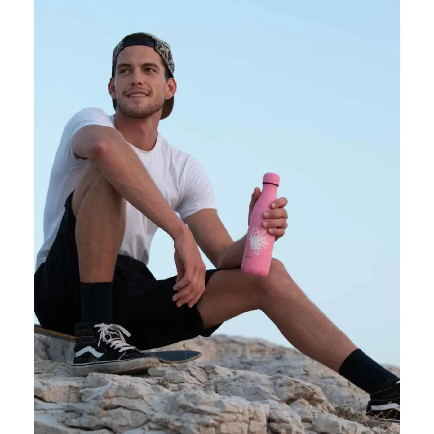 Bouteille isotherme spray rose 500 ml