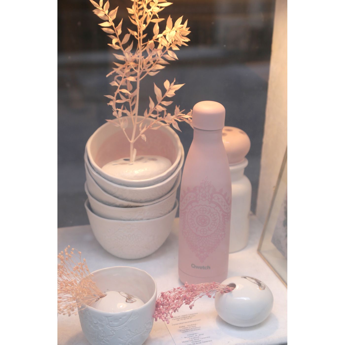 Bouteille isotherme albertine rose 500 ml