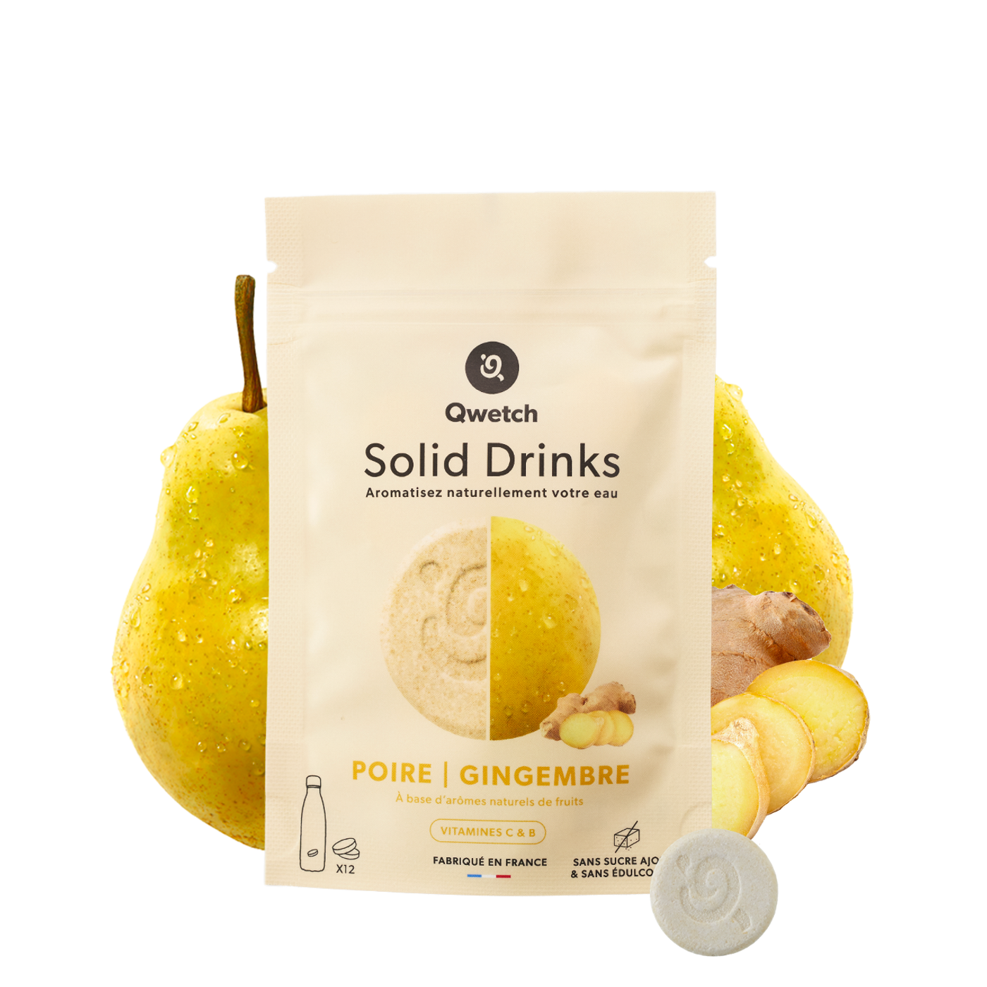 Solid Drinks - Poire & Gingembre - Vitamines C & B