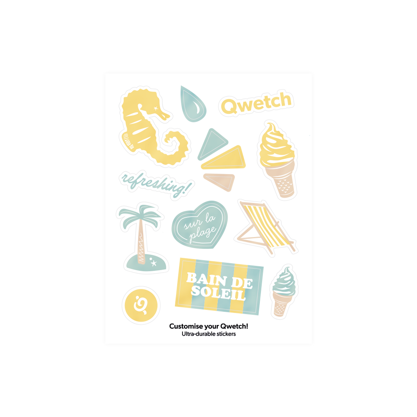 Planche de stickers citron
