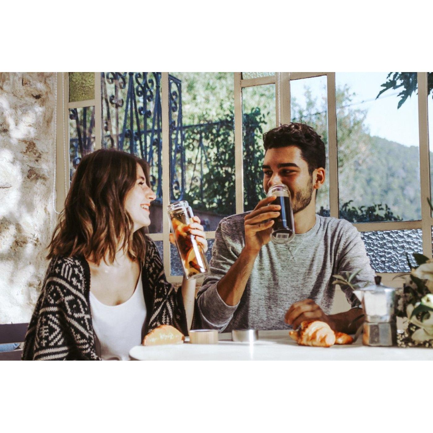 Théière double paroi + filtres 430 ml