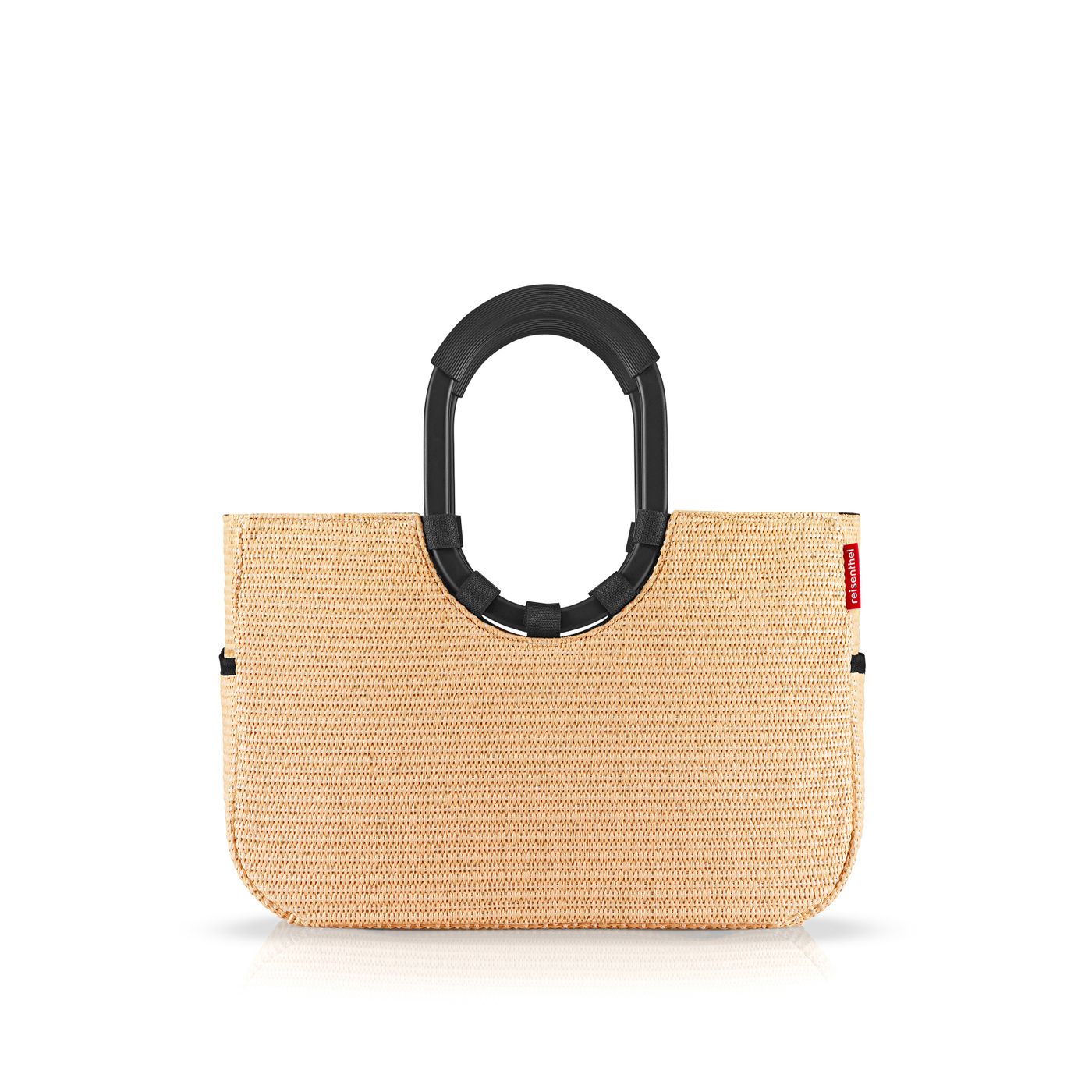 Panier de courses L raffia noir