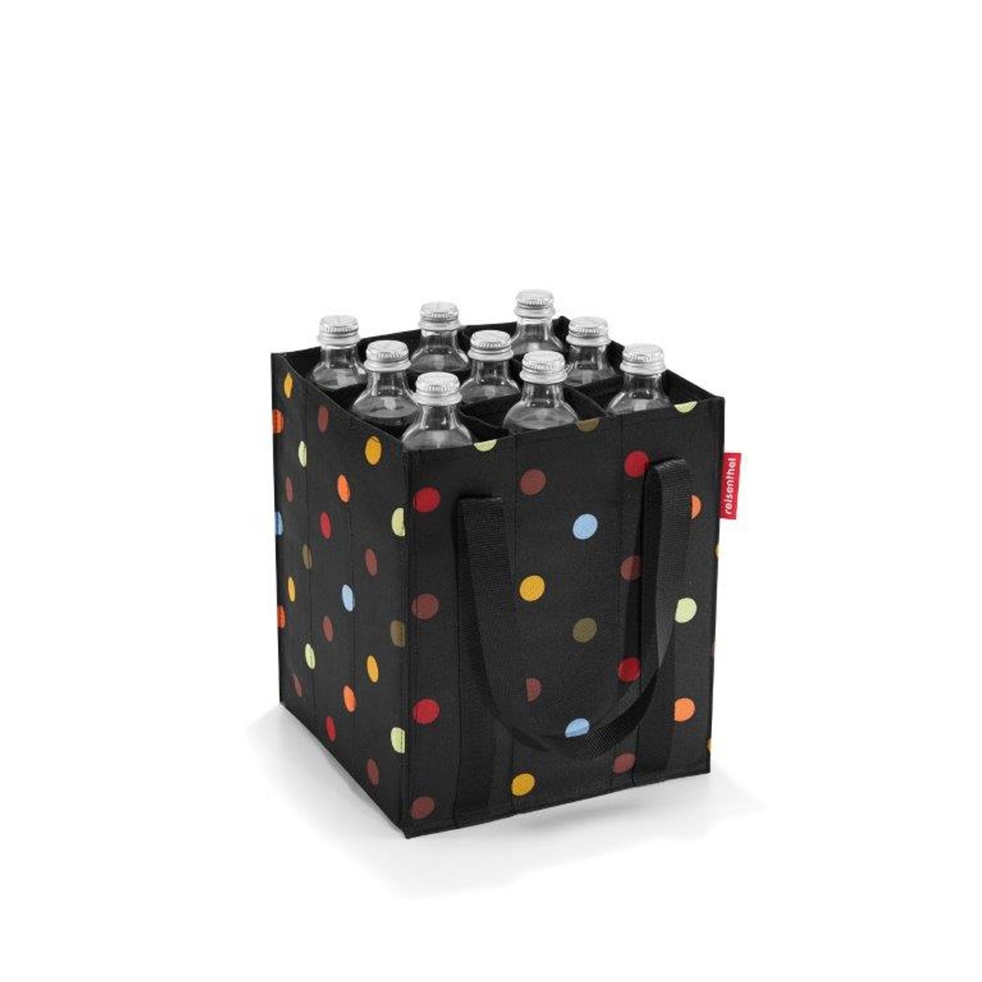 Sac porte-bouteilles dots multicolore