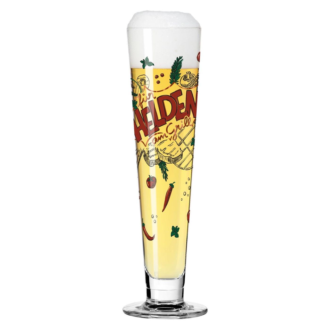 Ritzenhoff Verre à Bière 330 Ml Heldenfest BBQ And Beer - Motif Coloré Made In Germany