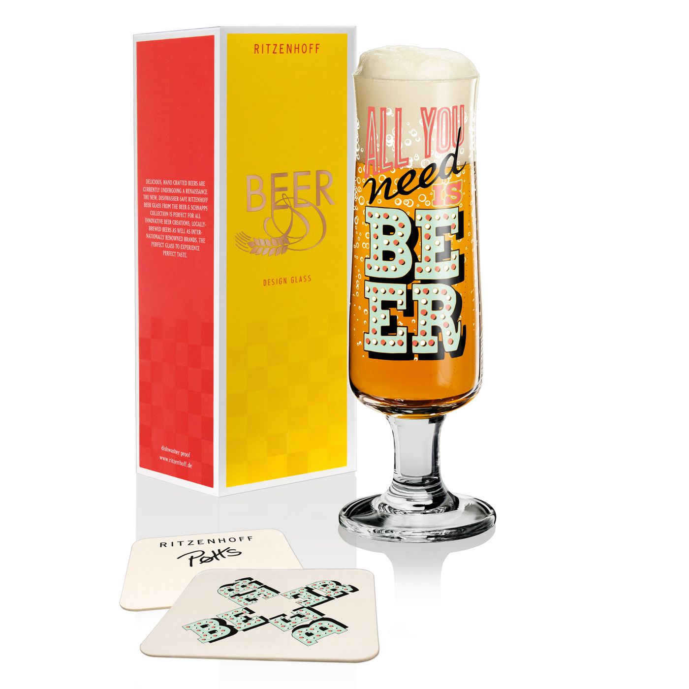 Verre à bière Tulipe "Beer" All you need is beer