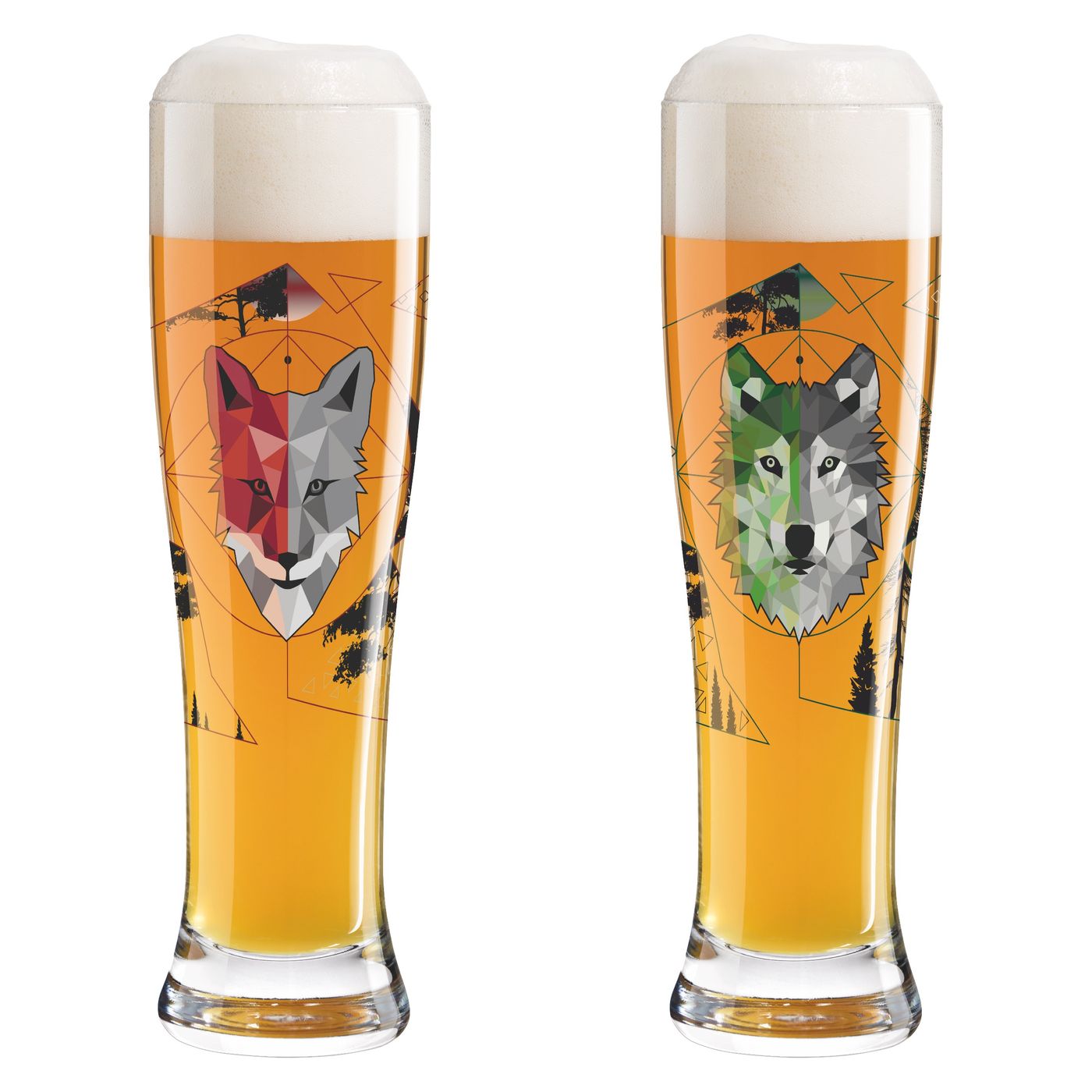 Lot de 2 verres à bière