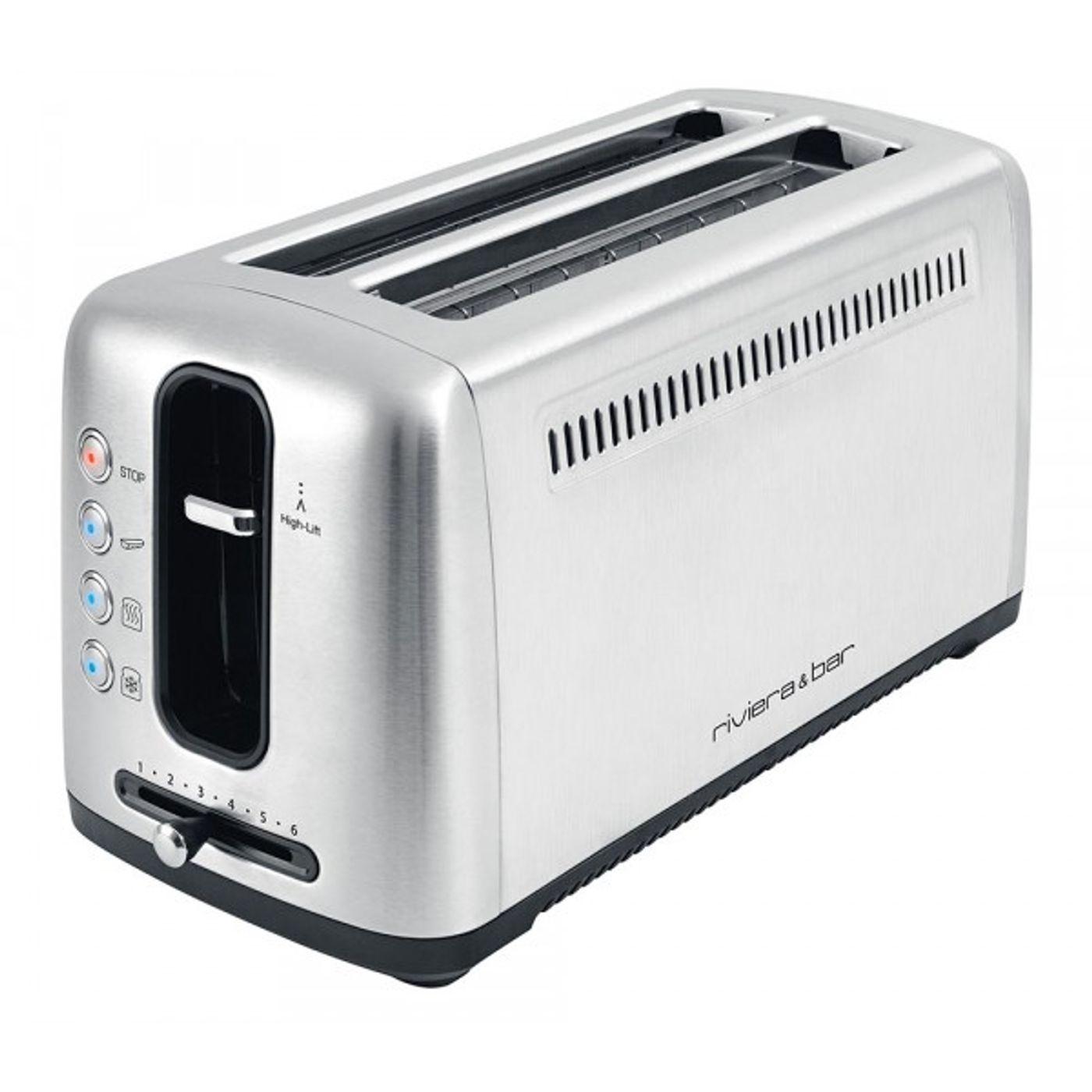 Grille-pain inox 2 fentes 25 cm