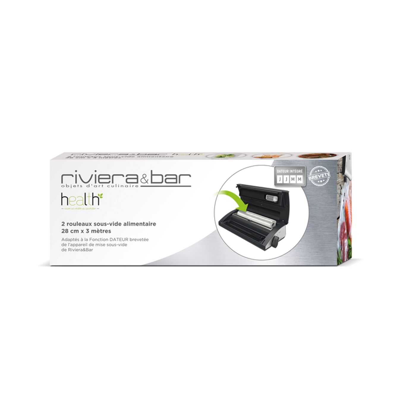 Pack de 2 rouleaux sous-vide alimentaire