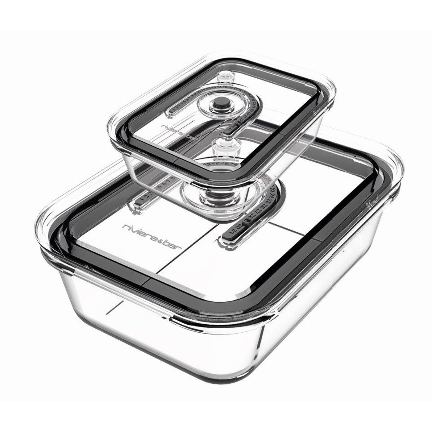 Lot de 2 boites de conservation sous vide