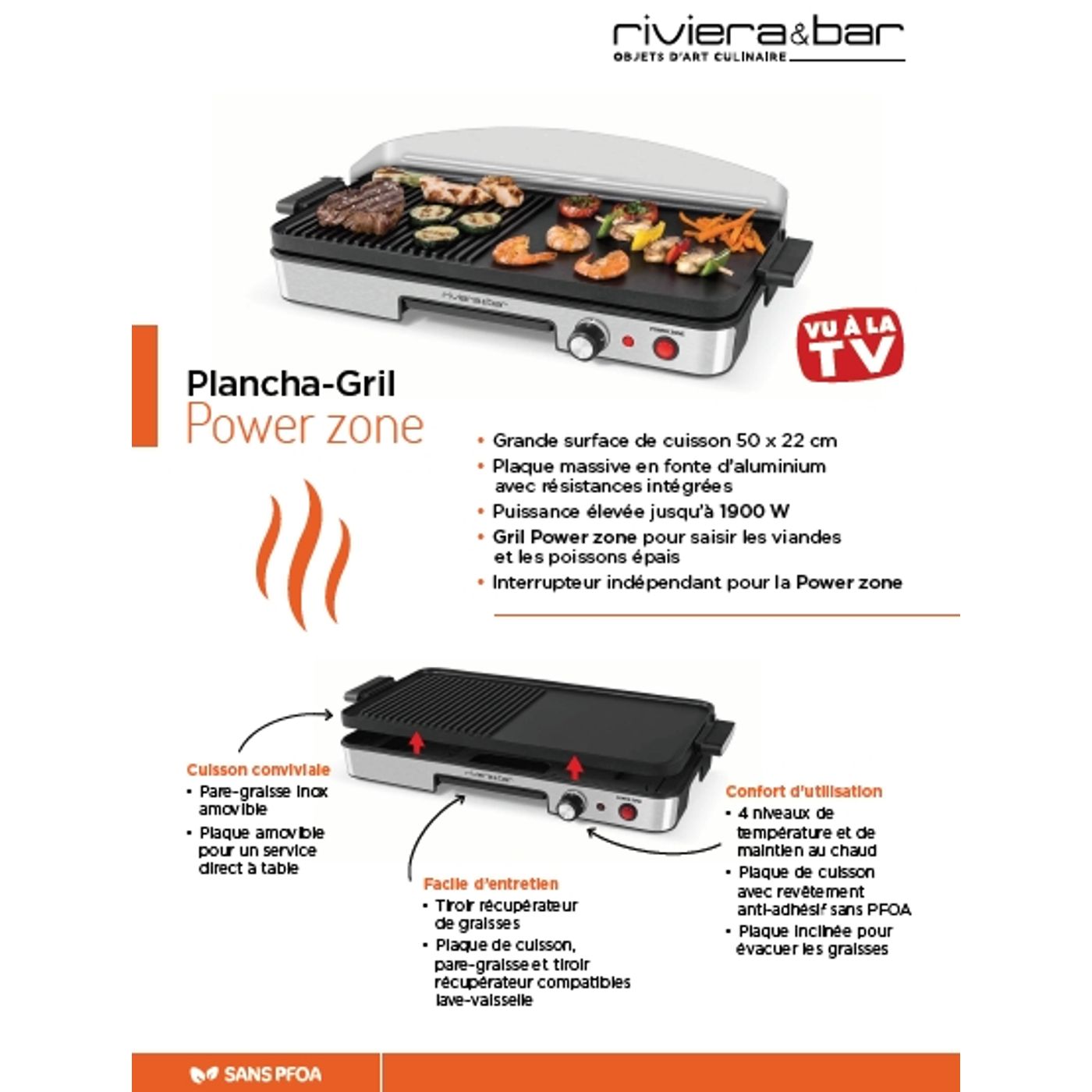 Plancha gril Power Zone