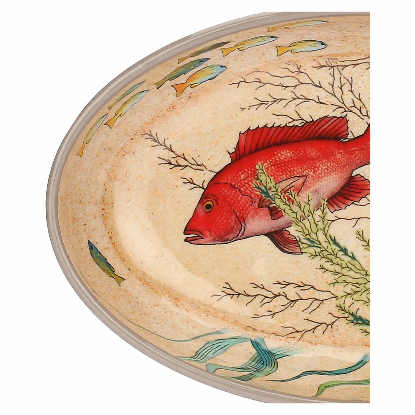Plat ovale en mélamine Sealife 24 x 15cm