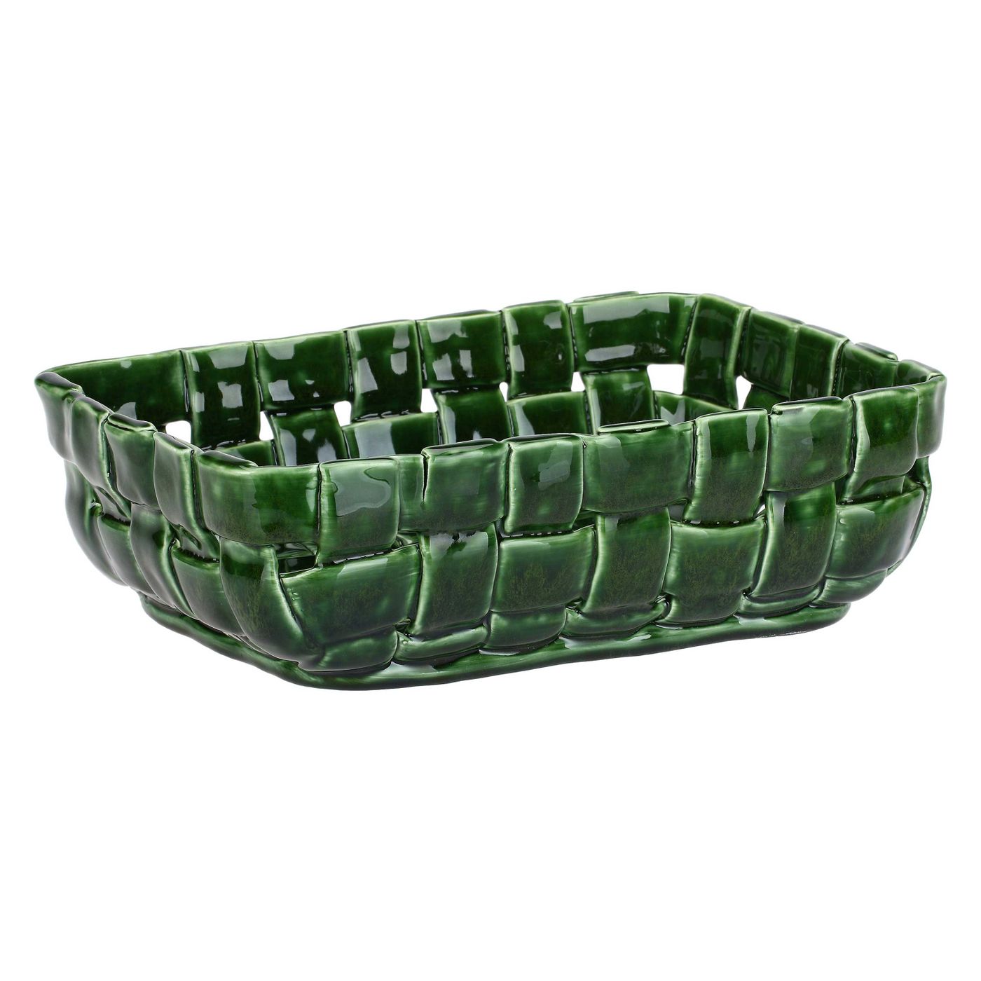 Centre de table rectangulaire Intrecciata vert