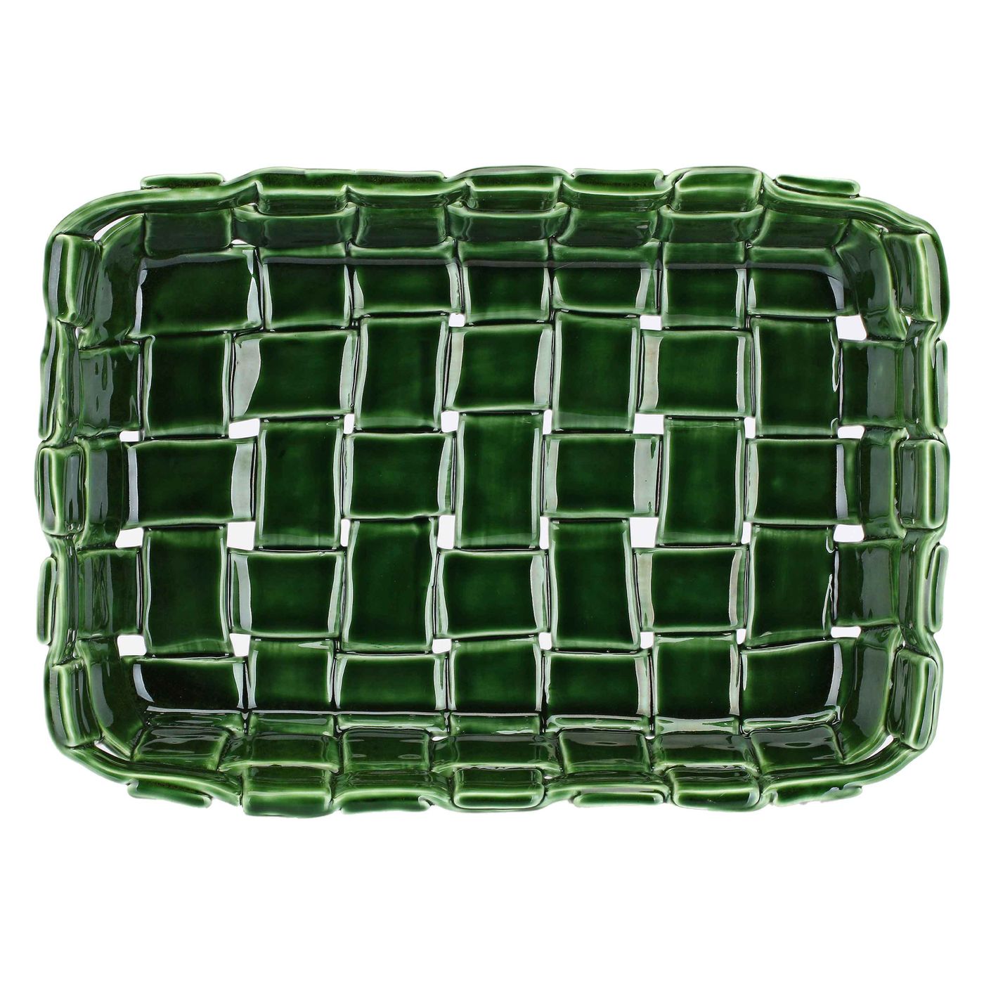 Centre de table rectangulaire Intrecciata vert