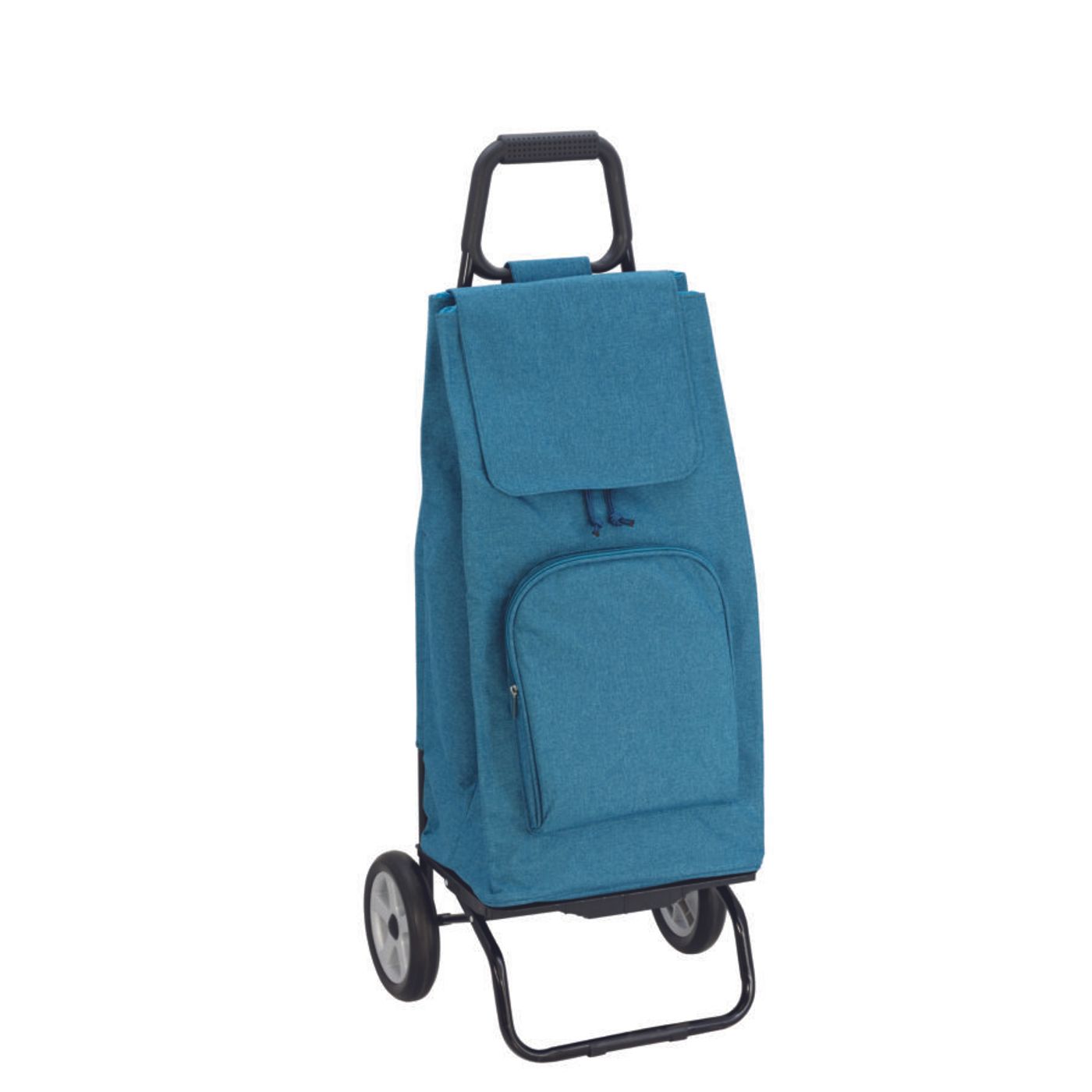 Poussette de marché carlux 2 roues bleu canard chiné