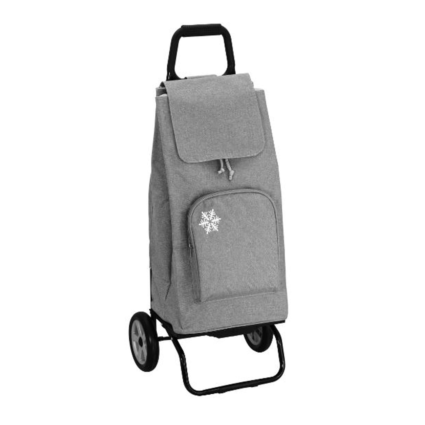 Poussette de marché Carlux chiné isotherme 2 roues acier Gris