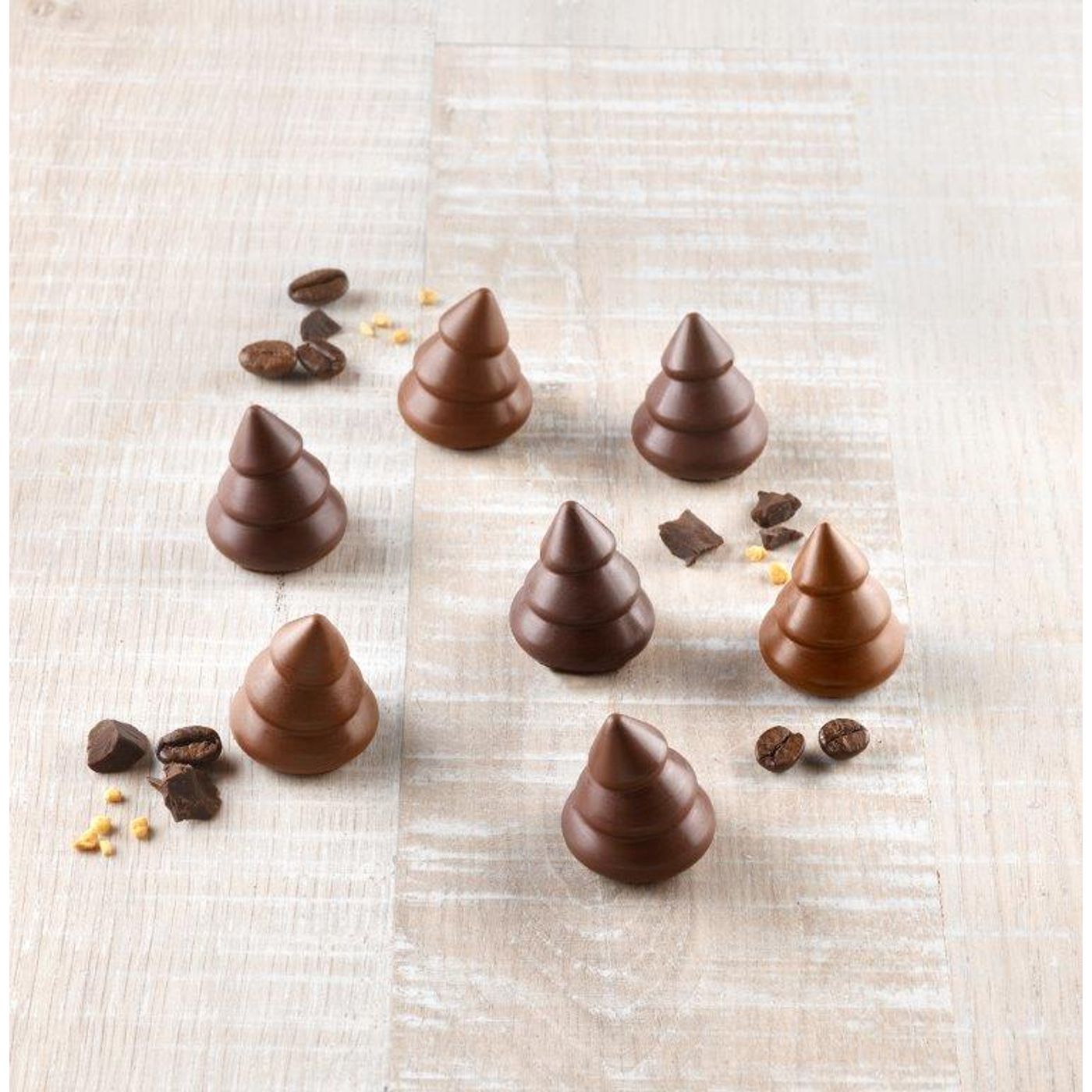 Moule silicone à choco sapins