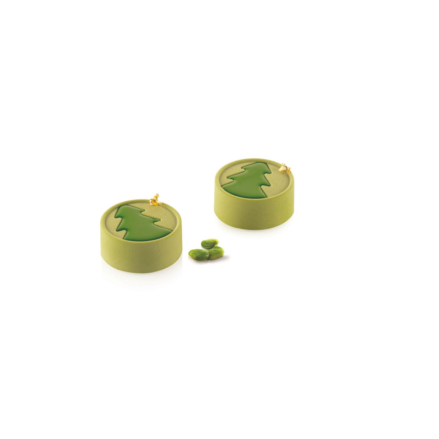 Mini moule rond sapin en silicone
