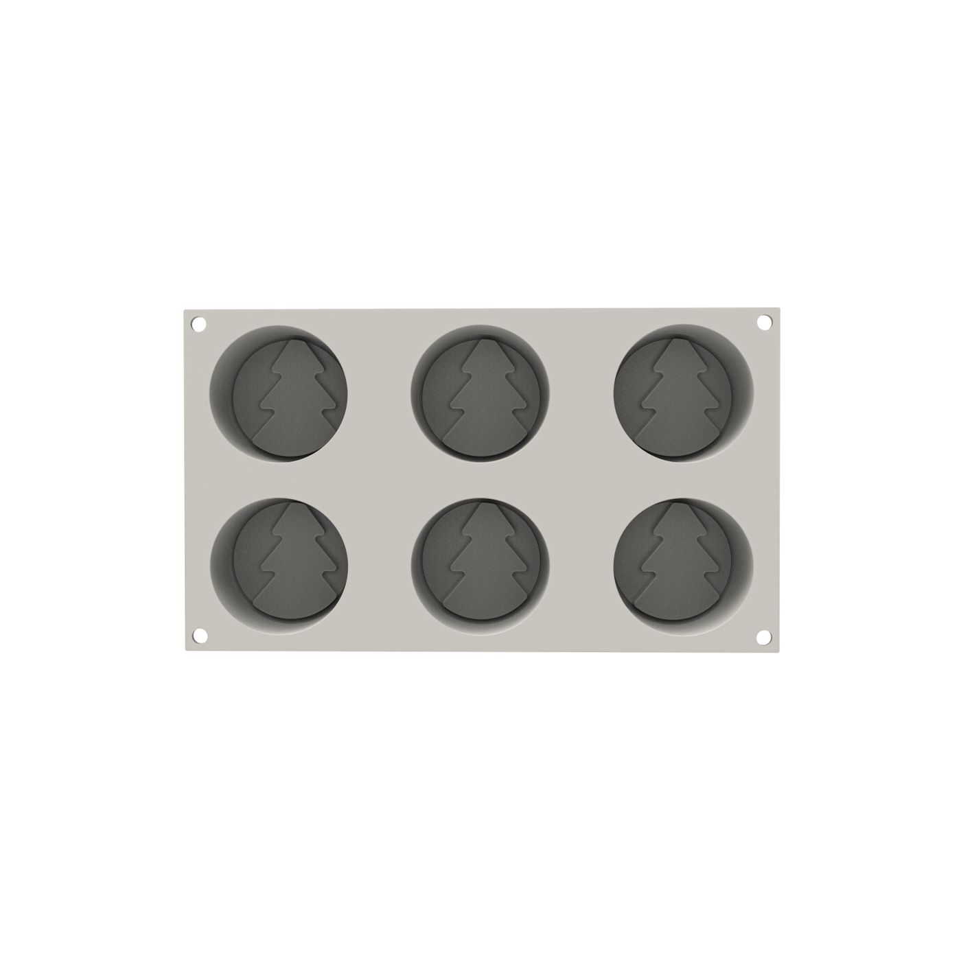 Mini moule rond sapin en silicone