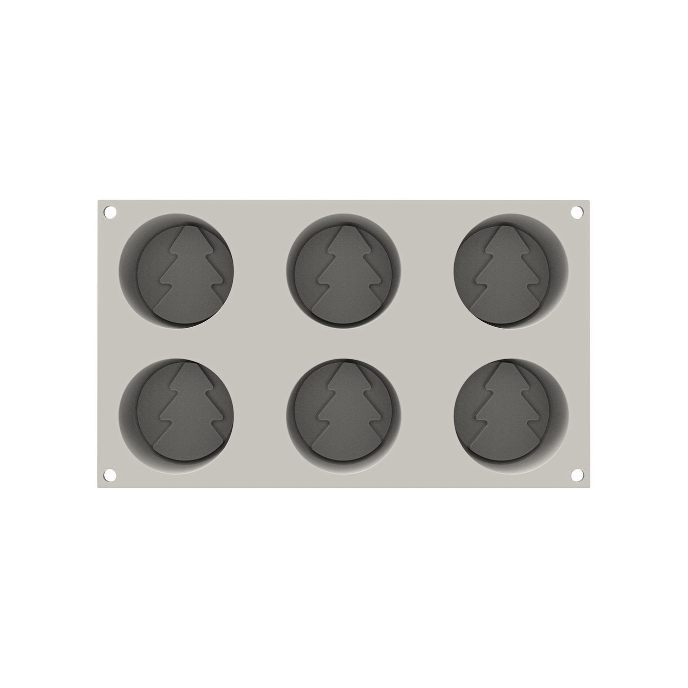 Mini moule rond sapin en silicone