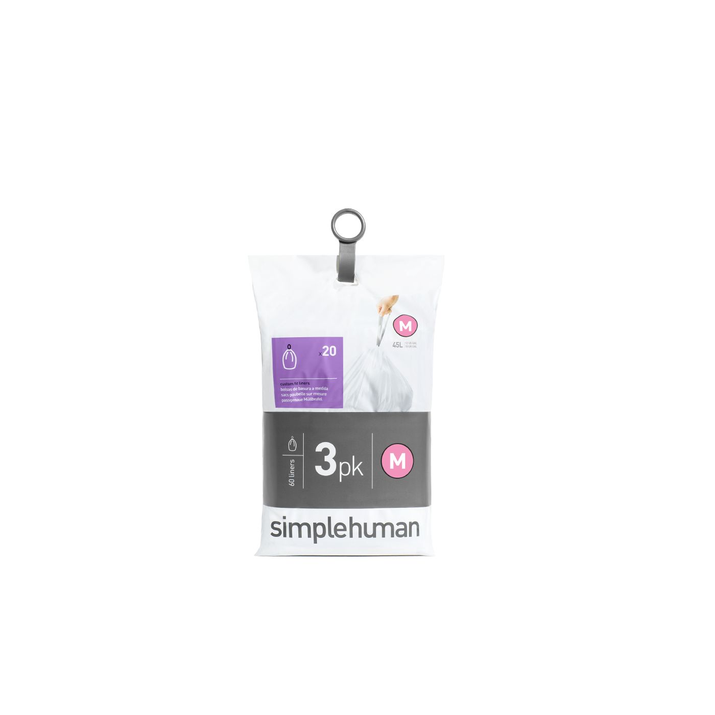 3 lots de 20 sacs poubelle 30-45 L